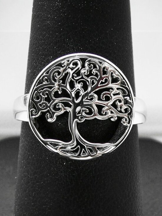 Jewelry - 925 STERLING SILVER Tree Of Life Fashion Ring-Sizes 3-15